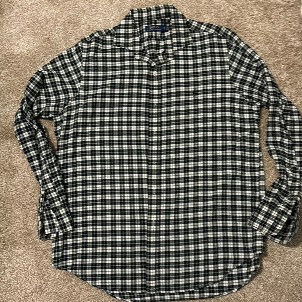 Polo by Ralph Lauren plaid dress shirt large